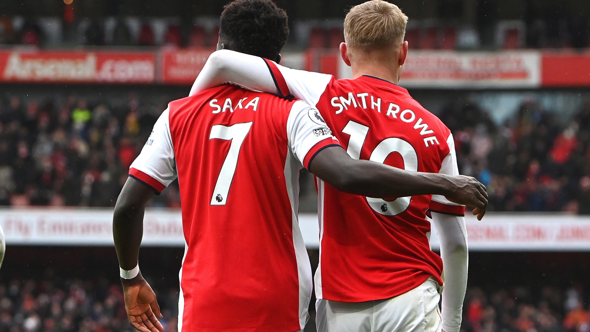 Arsenal stars Bukayo Saka and Emile Smith Rowe's incredible goalscoring stats reveal pair are up there with Prem's best