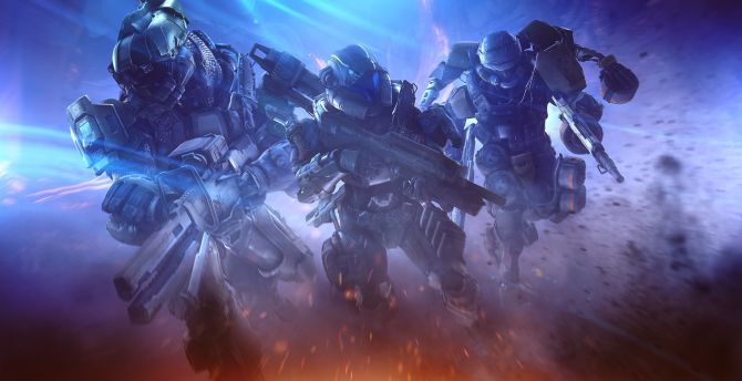 Spartans, halo series, video game, soldiers wallpaper, HD image, picture, background, fab50c