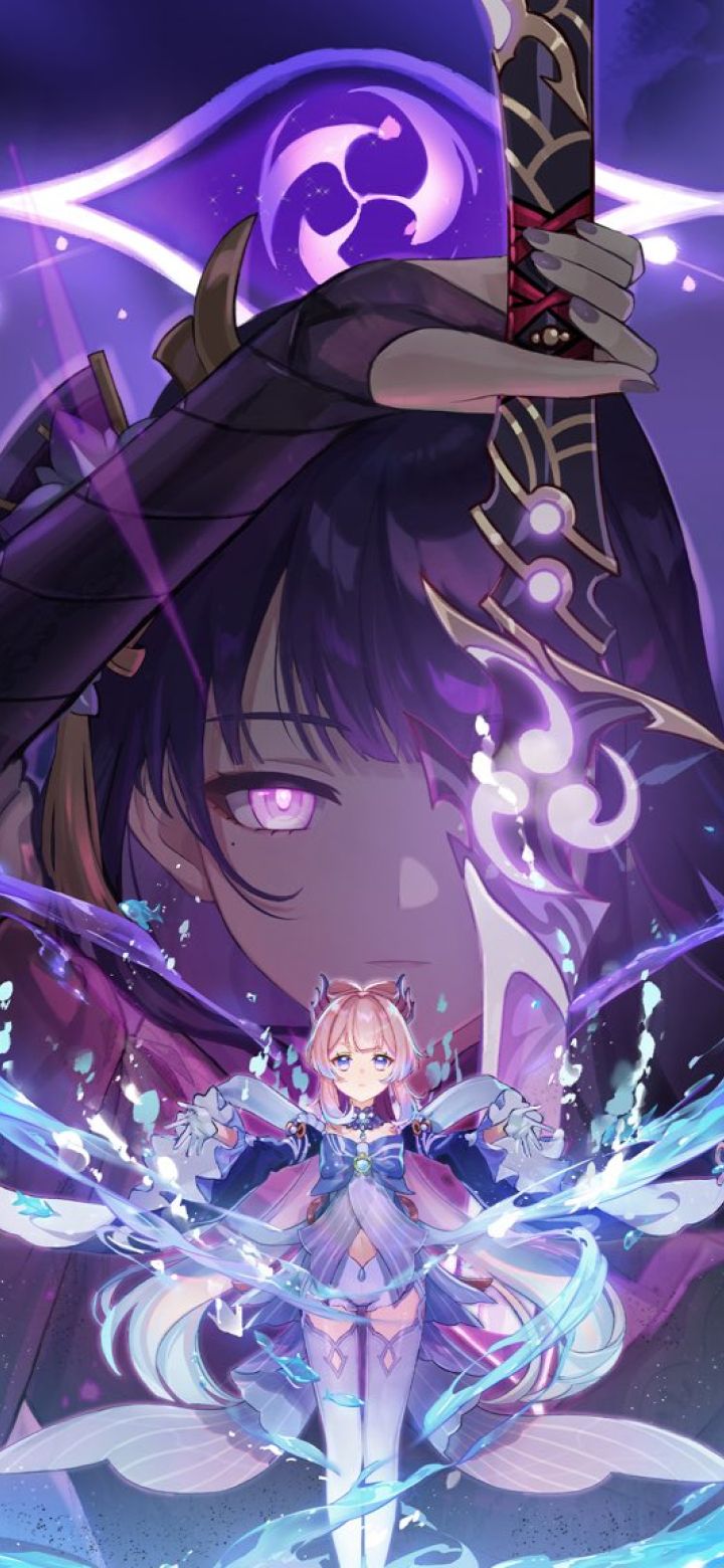 Baal Raiden Shogun Art Genshin Impact 720x1560 Resolution Wallpaper, HD Games 4K Wallpaper, Image, Photo and Background Den. Anime, Anime art girl, Anime characters
