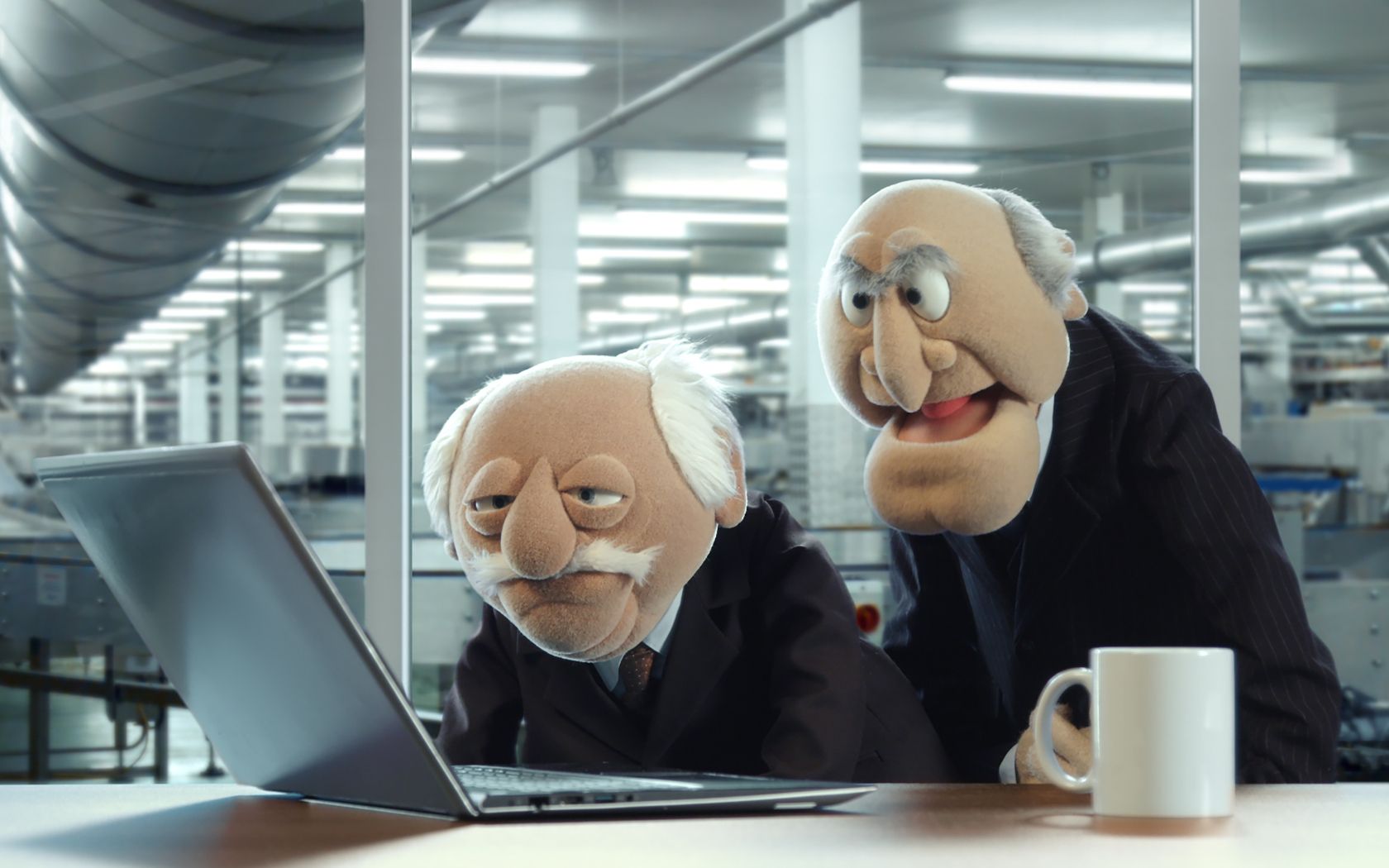 Statler and Waldorf. Os muppets, Redes sociais, Reflexão