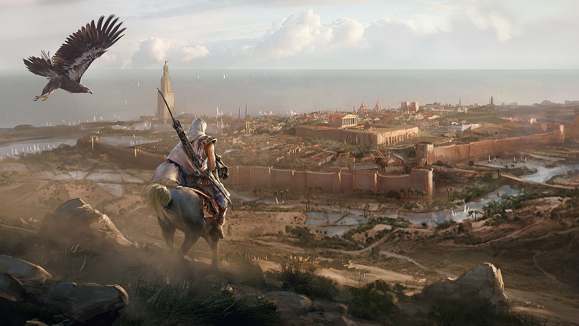 Basim AC Assassins Creed Mirage 2023 Video Game Ultra HD Desktop Background  Wallpaper for 4K UHD TV : Widescreen & UltraWide Desktop & Laptop : Tablet  : Smartphone