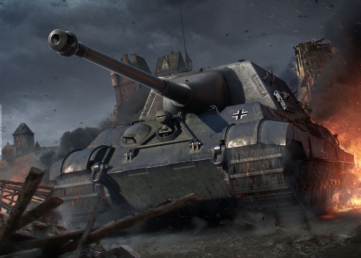 Jagdtiger in flames' Poster by World of Tanks