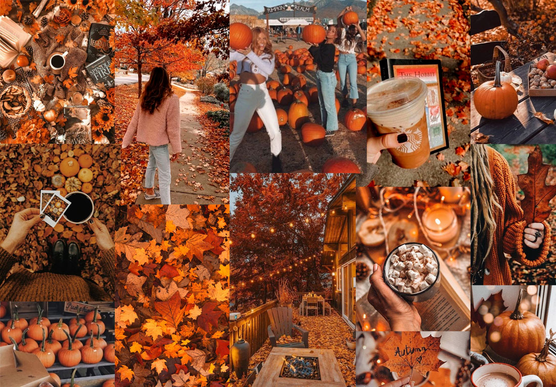 Autumn Aesthetic Collage Pc Wallpapers Wallpaper Cave 
