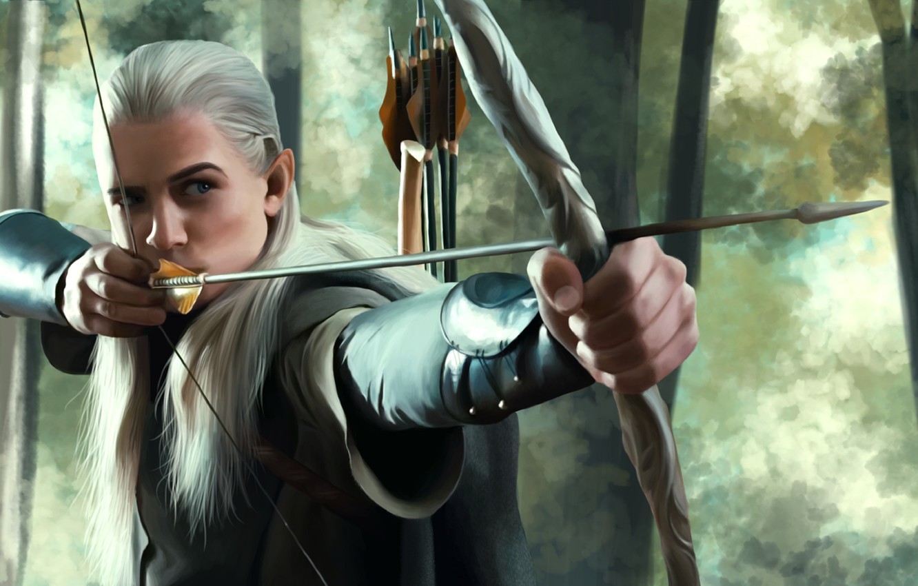 Wallpaper Elf, The Lord of the Rings, The hobbit, Legolas, the leader of the elves of Ithilien, The Prince of the woodland realm image for desktop, section фильмы