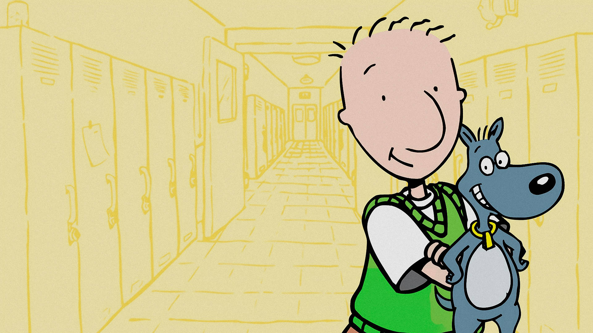 Download Doug With Porkchop At School Wallpaper