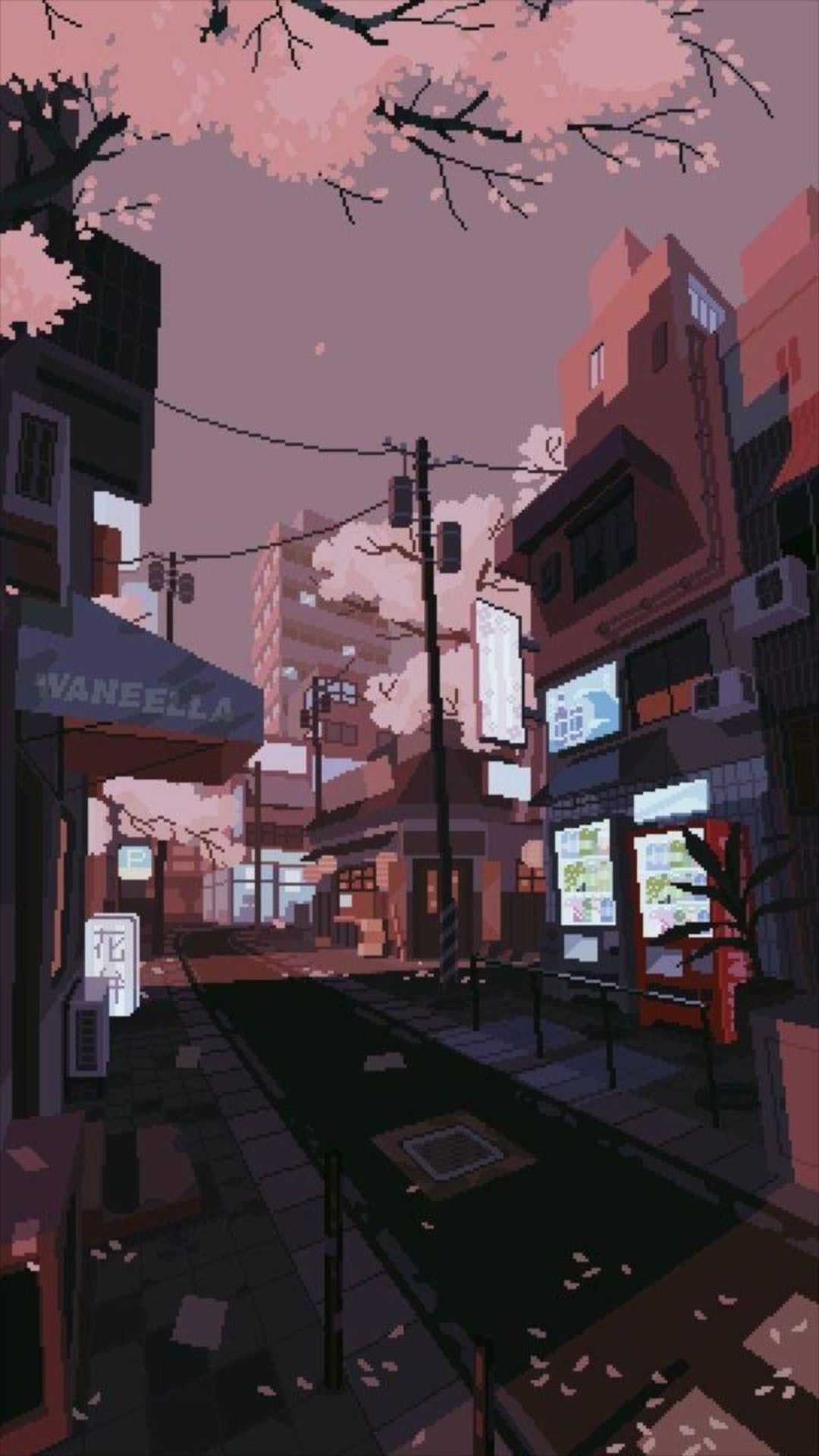 Anime City iPhone Wallpapers - Wallpaper Cave