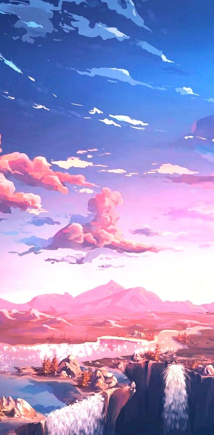 Aesthetic wallpaper pink. Anime scenery, Scenery, Anime wallpaper