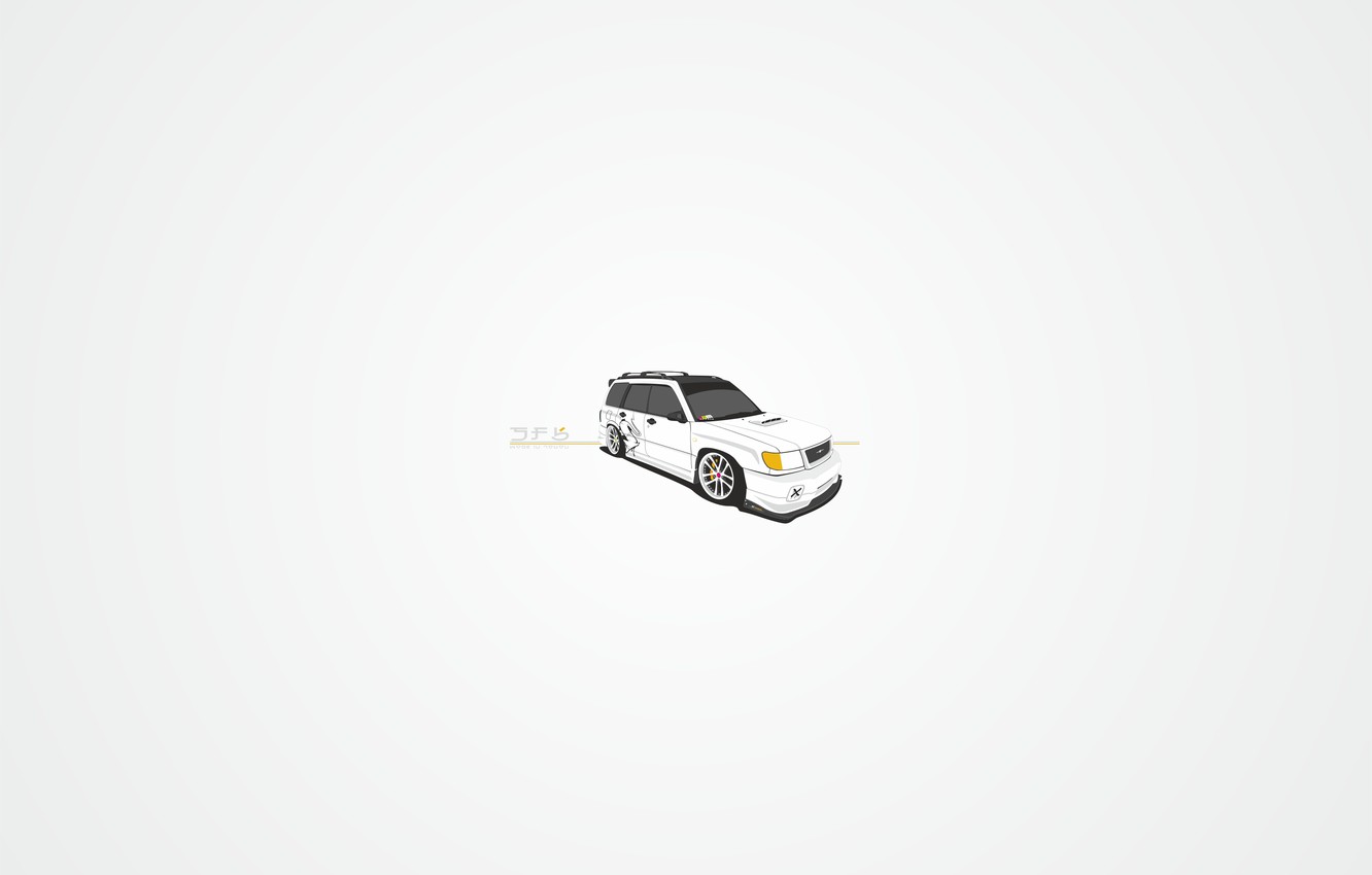 Wallpaper subaru, jdm, tuning, carbon, forester, sf vector. art image for desktop, section минимализм