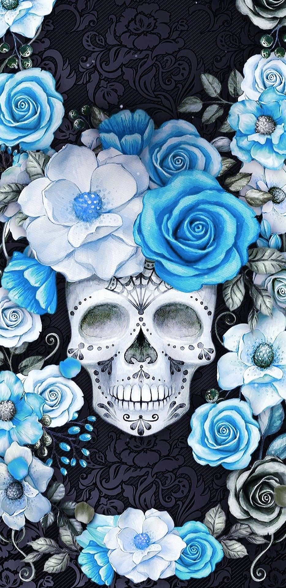 Skull / Skeleton Wallpaper. Skull wallpaper iphone, Sugar skull wallpaper, Skull wallpaper
