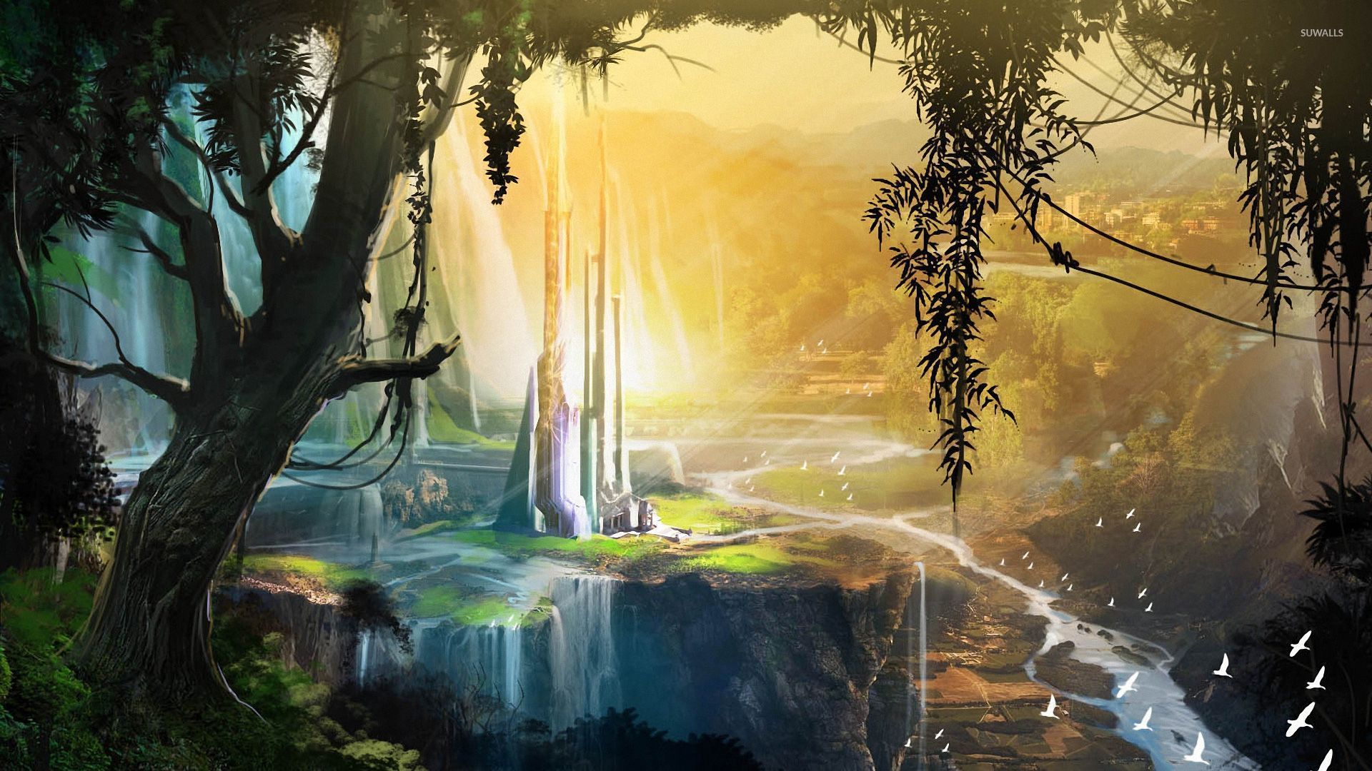 Forest Palace Wallpaper