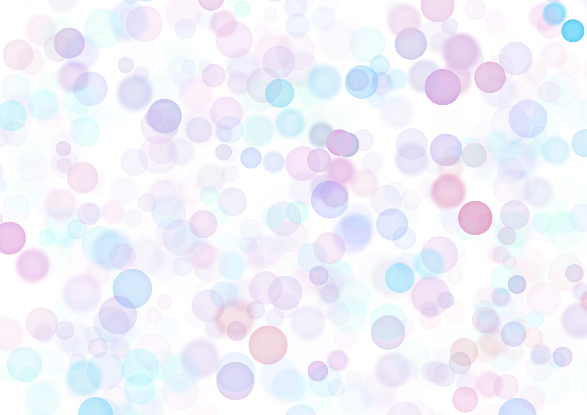 Premium Photo. Art abstract bubble white background with pastel blue and purple colors for children holiday and party. light spotted backdrop with circle bokeh pattern. wallpaper with round geometric shape