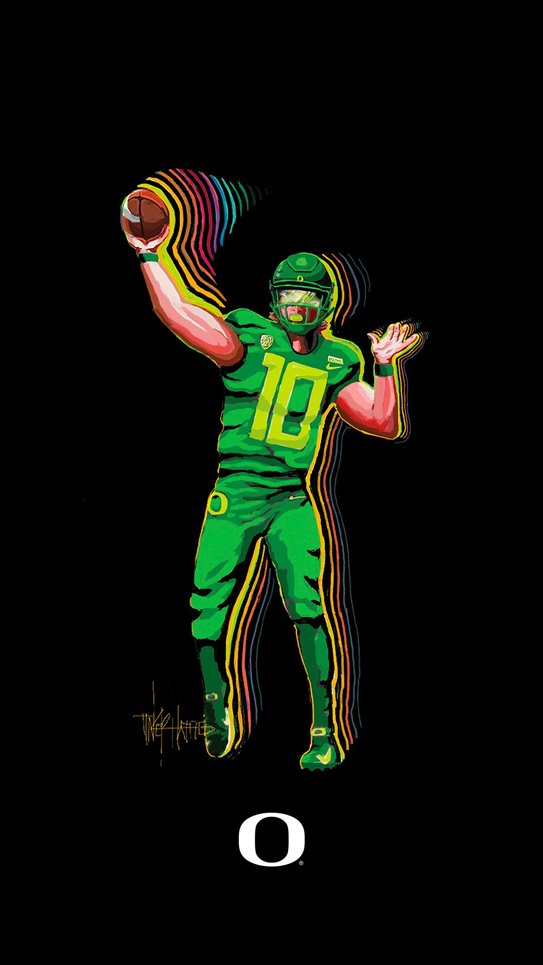 Oregon Football up your phone's lock screen with custom art from the