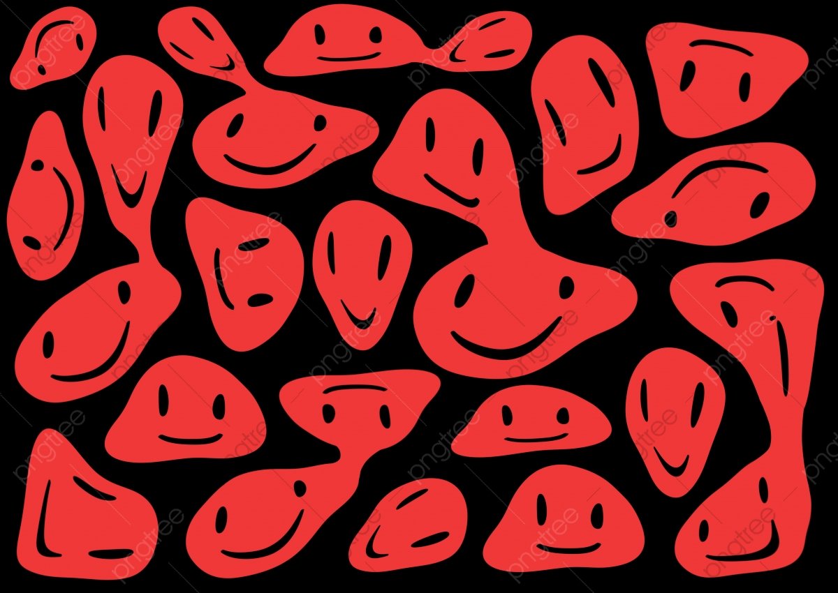 Red Smiley Distorted Background, Red, Smiley, Expression Background Image for Free Download