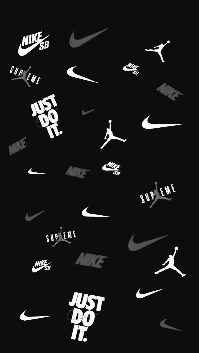 Just Do It. Nike Supreme Jordan Wallpaper. Just do it, Nike wallpaper, Best black. Nike wallpaper iphone, Nike wallpaper, Cool nike wallpaper