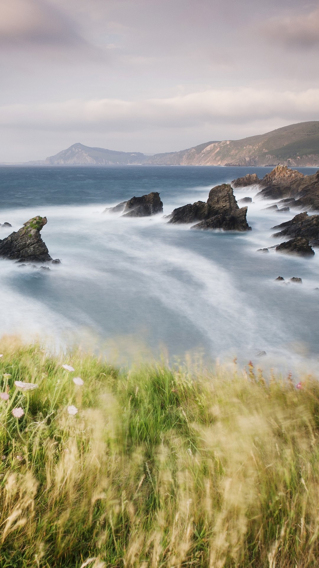 Landscape at the sea coast in a windy day, Ferrol, Galicia, Spain. Windows 10 Spotlight Image