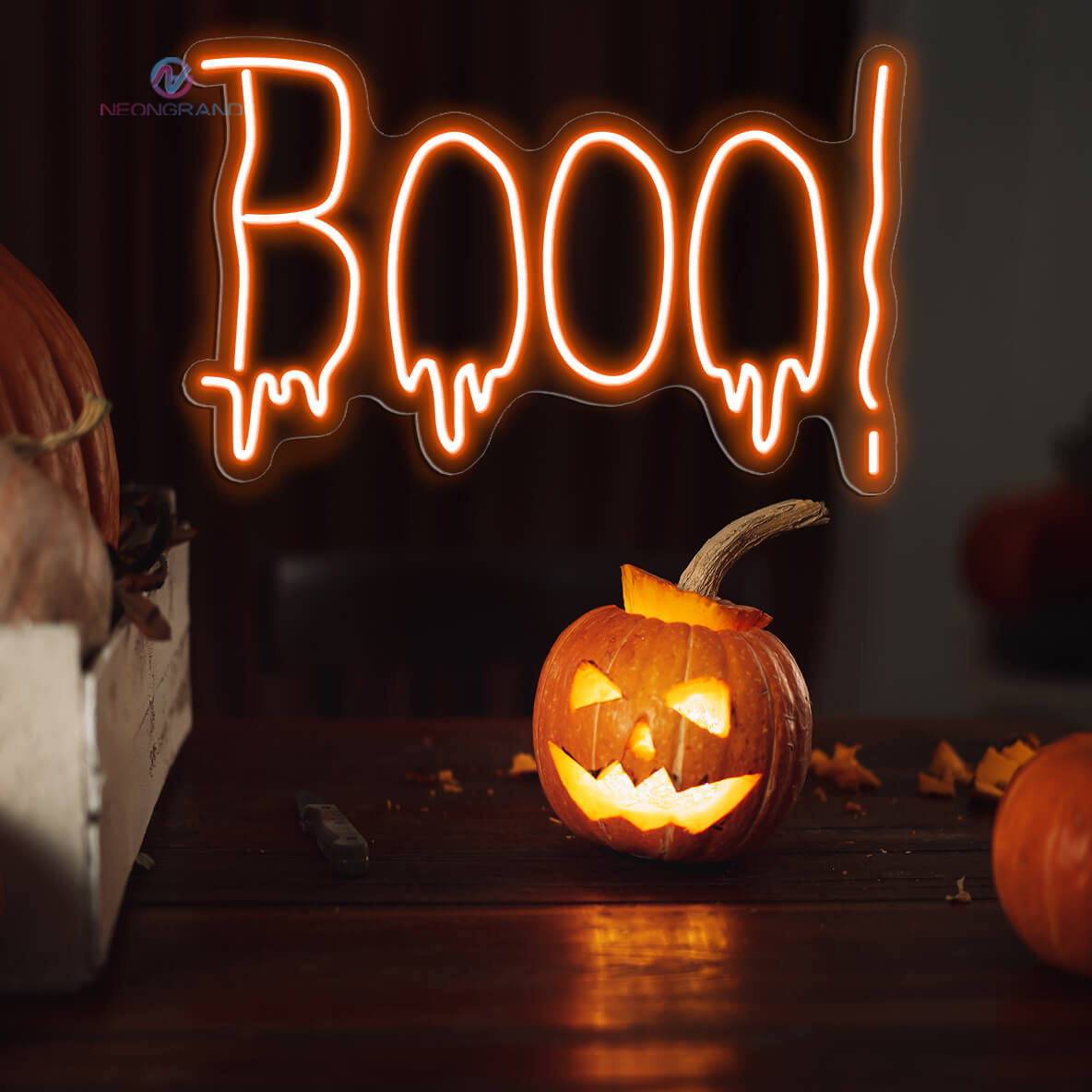 Boo Neon Halloween Sign Led Light