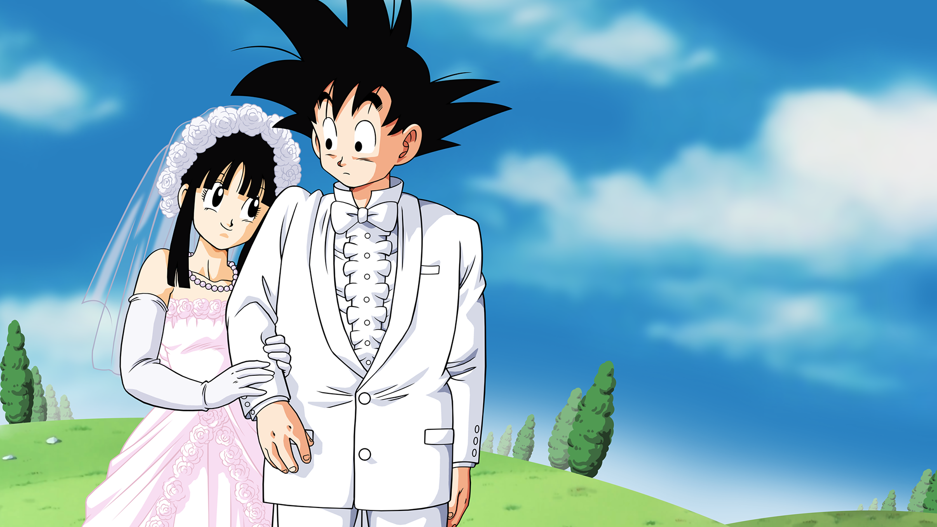 Cute Goku and Chichi Wallpaper Free Cute Goku and Chichi Background