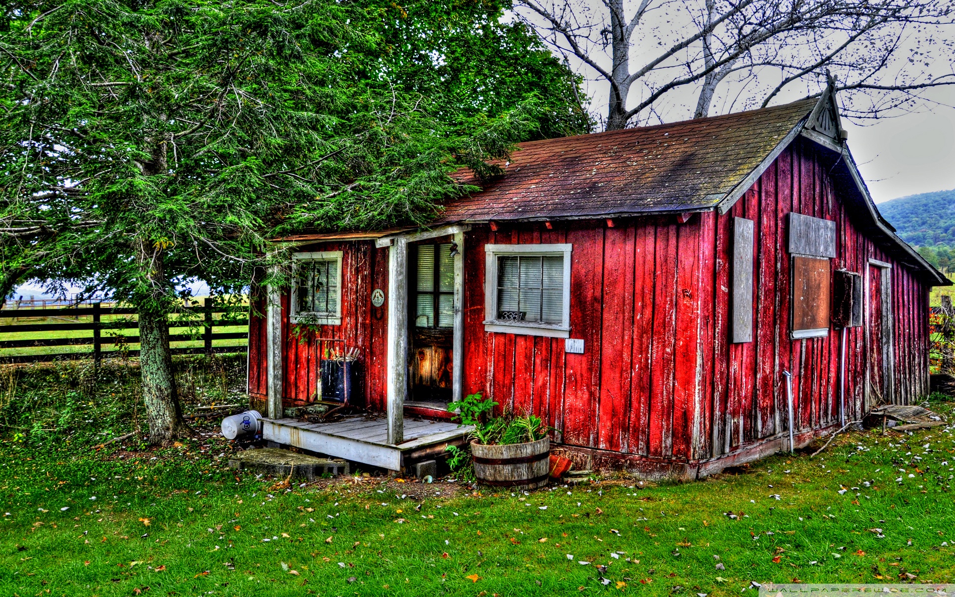 Red House Pseudo HDR Ultra HD Desktop Background Wallpaper for 4K UHD TV, Tablet