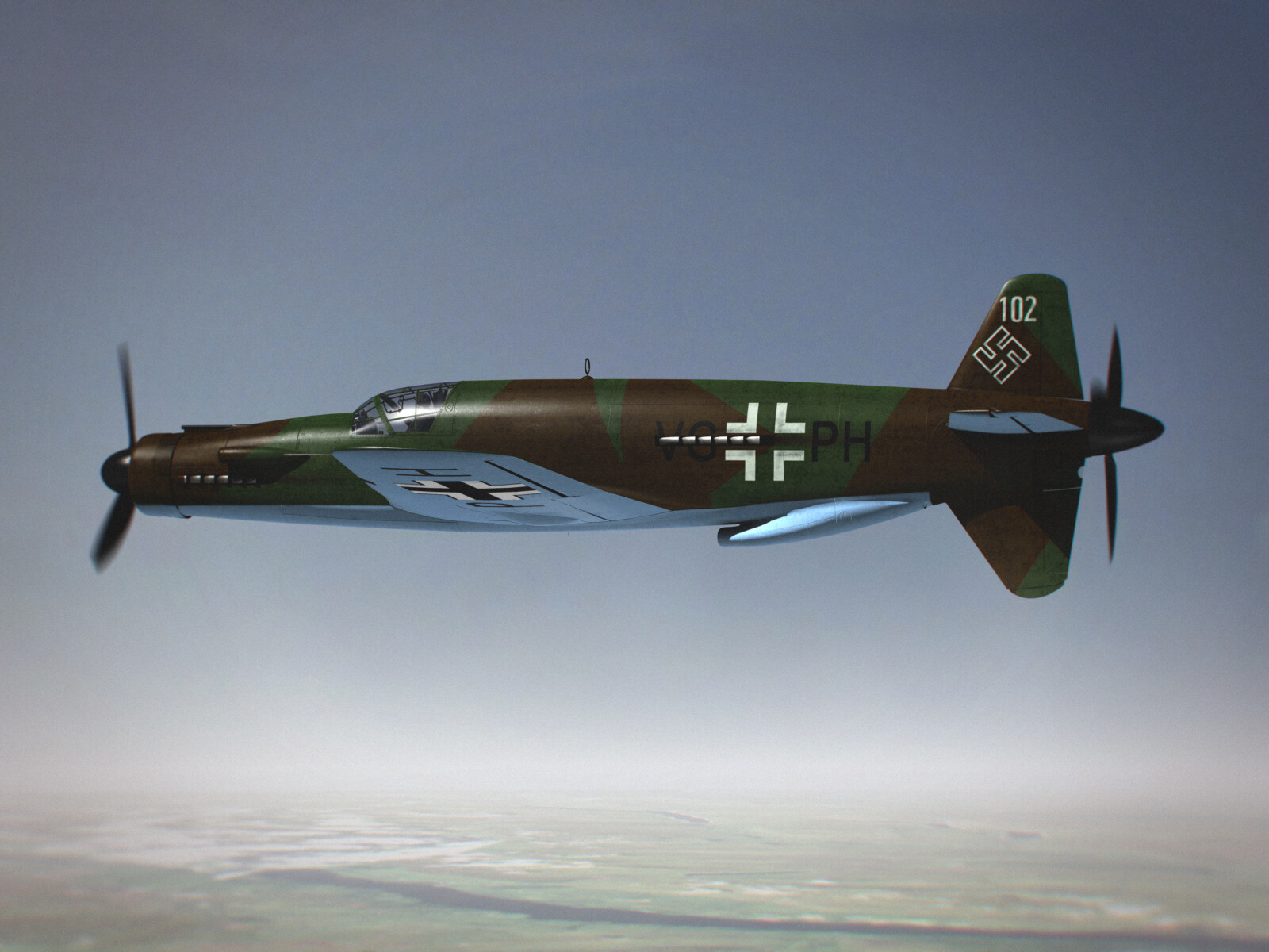 Dornier Do 335 fastest piston engine airplane