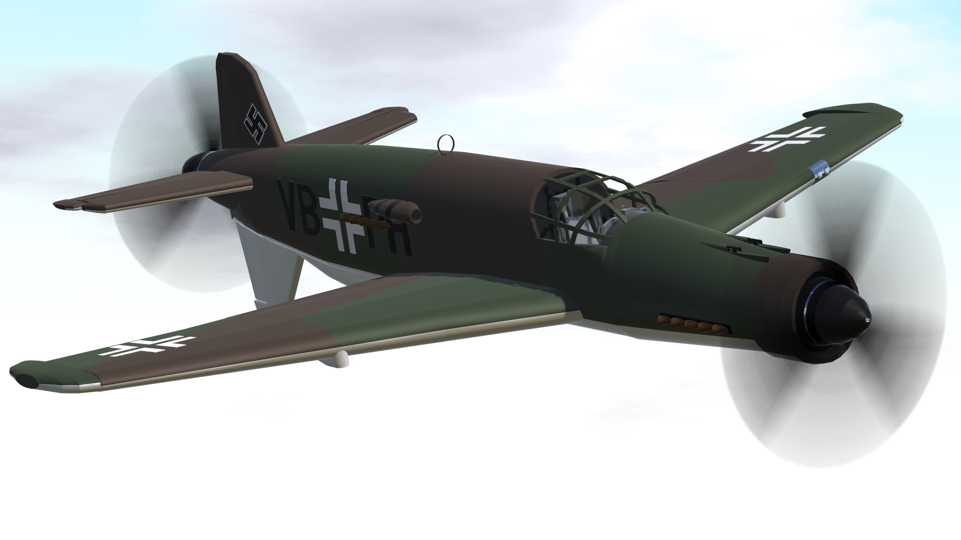SimplePlanes. Dornier Do 335 A 1 'Pfeil'
