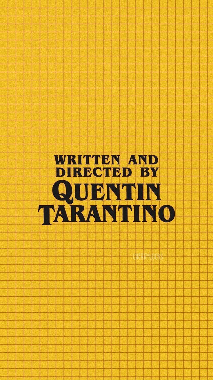 Lockscreen: Quentin Tarantino Yellow #Movie wallpaper. Pôsteres de filmes, Cartazes de filmes clássicos, Cartazes de filmes