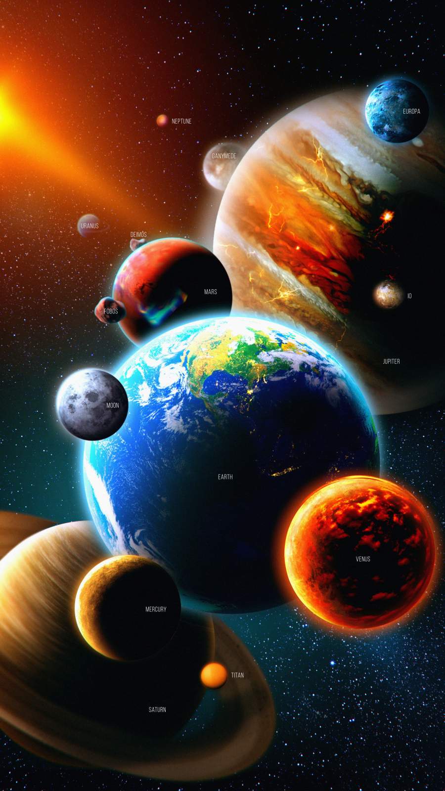 Solar System Planets Wallpaper, iPhone Wallpaper