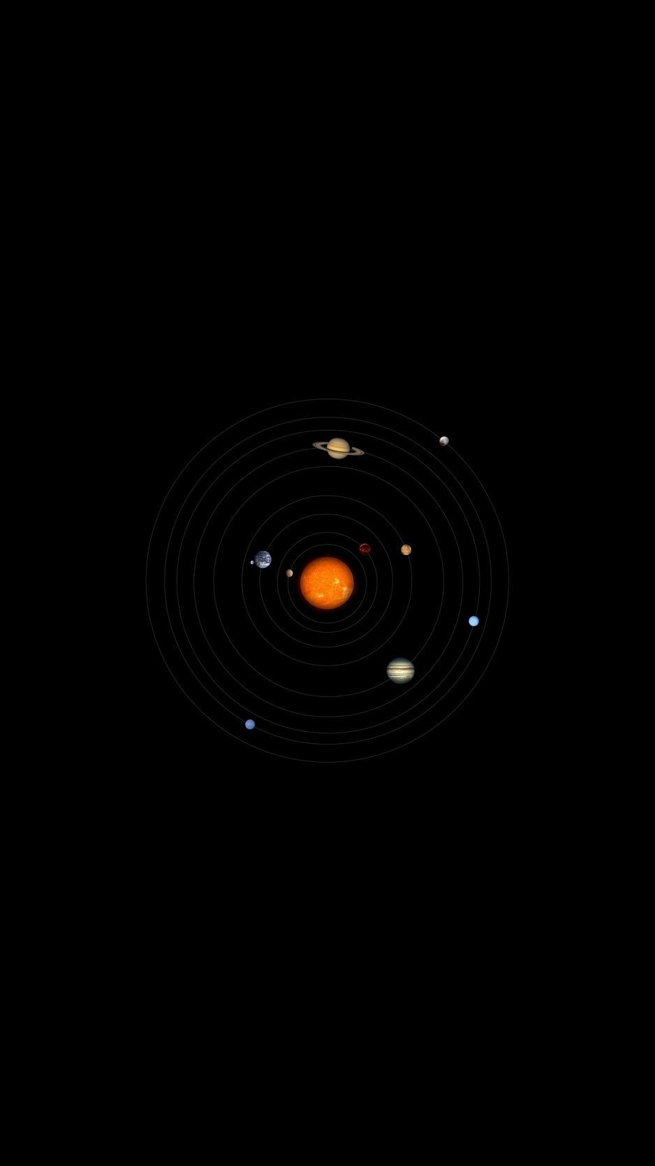 Download Wallpaper 938x1668 Solar System, Planets, Space, Astronomy, Circles Iphone 8 7 6s 6 For Parallax HD Background
