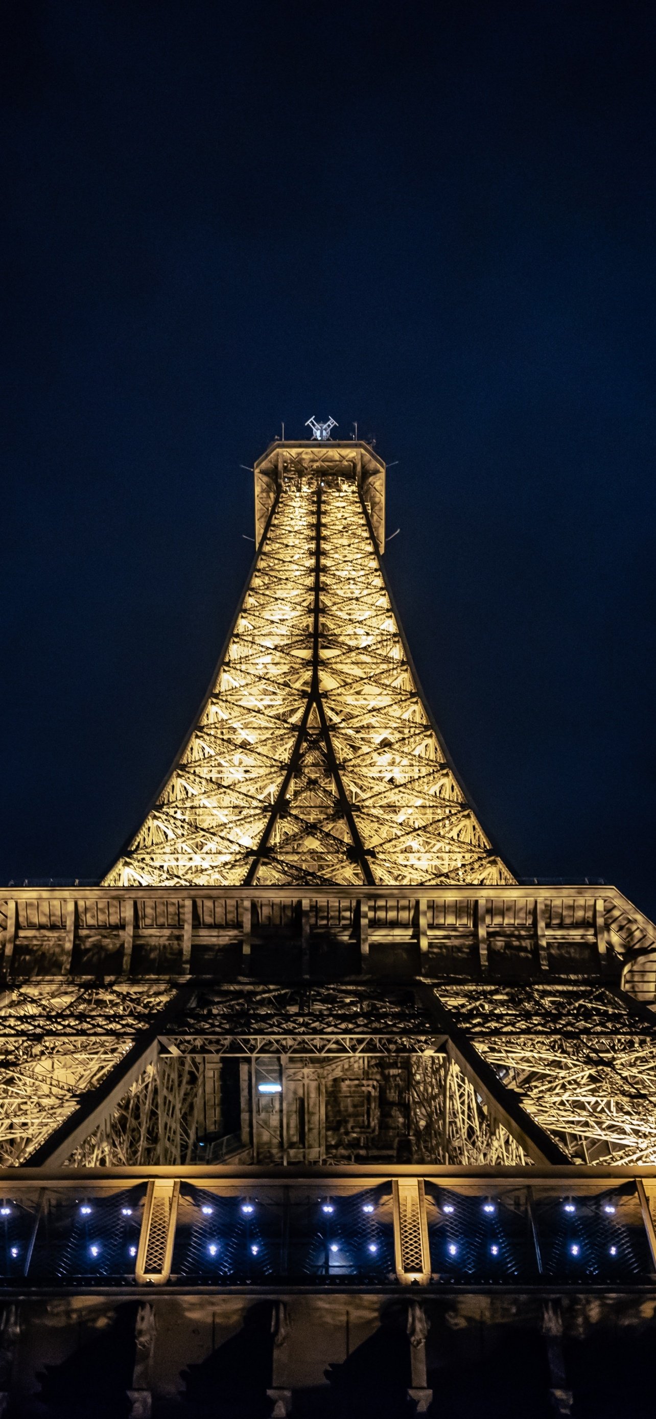 Eiffel Tower Wallpaper 4K, Paris, France, Dark background, Night, Lights, World