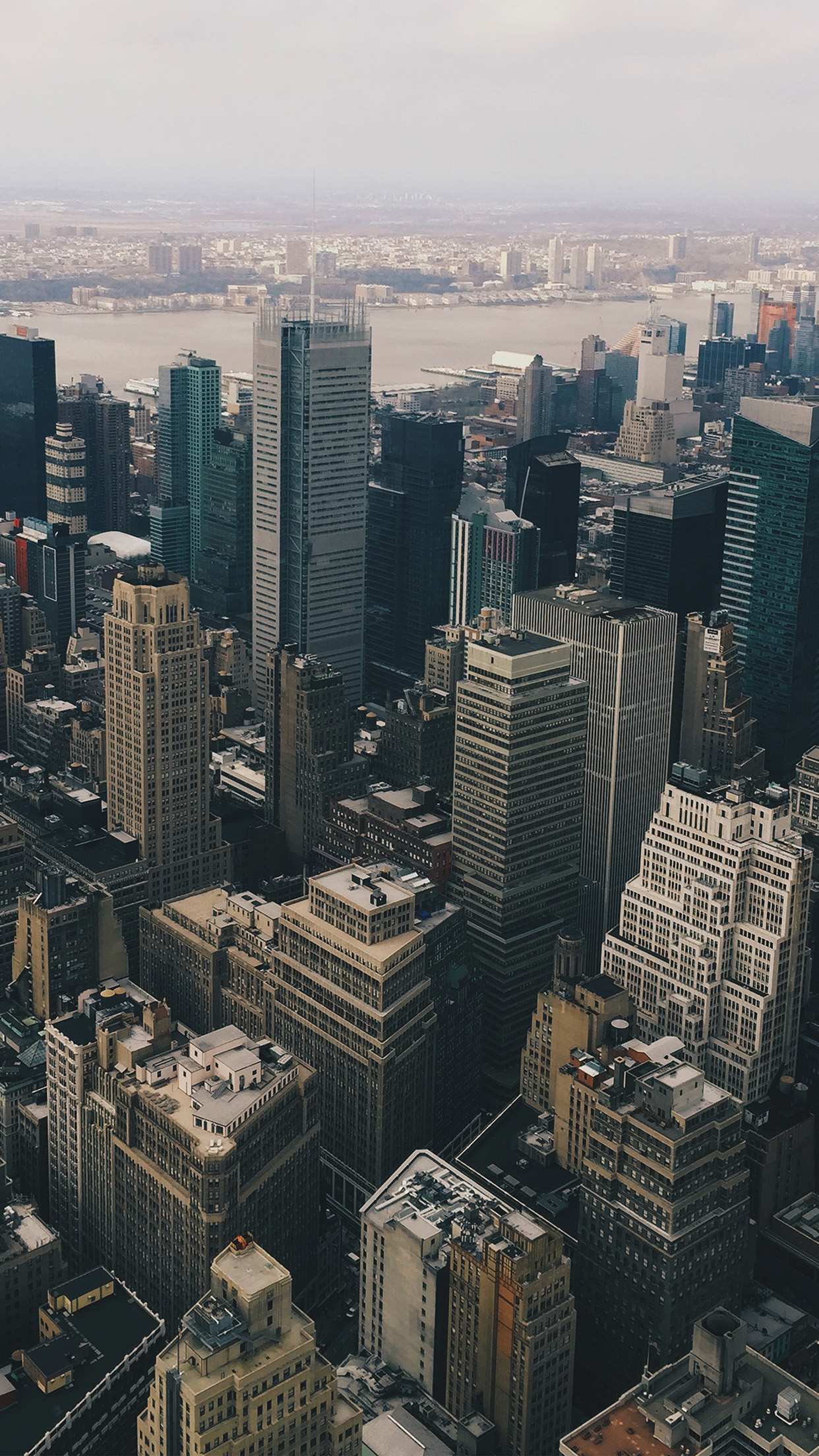 iPhone X wallpaper. cityview sky newyork hm river