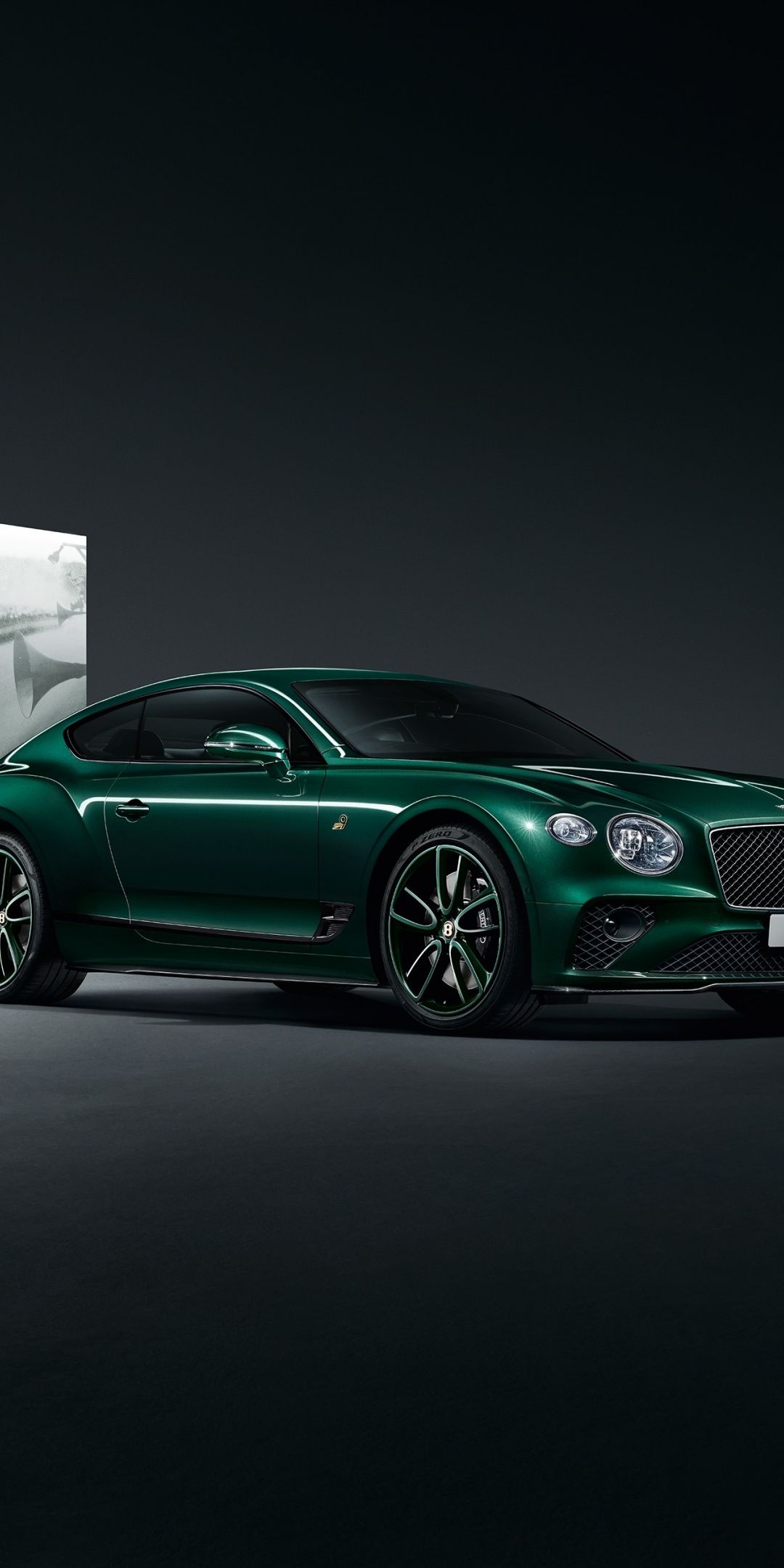 Green Bentley Continental GT, number 9 edition, portrait, 1080x2160 wallpaper. Bentley continental, Bentley continental gt, Bentley