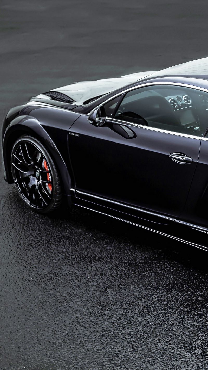 Download Wallpaper 800x1420 Bentley, Continental, Gt, Onyx, Tuning, Black Iphone Se 5s 5c 5 For Parallax HD Background