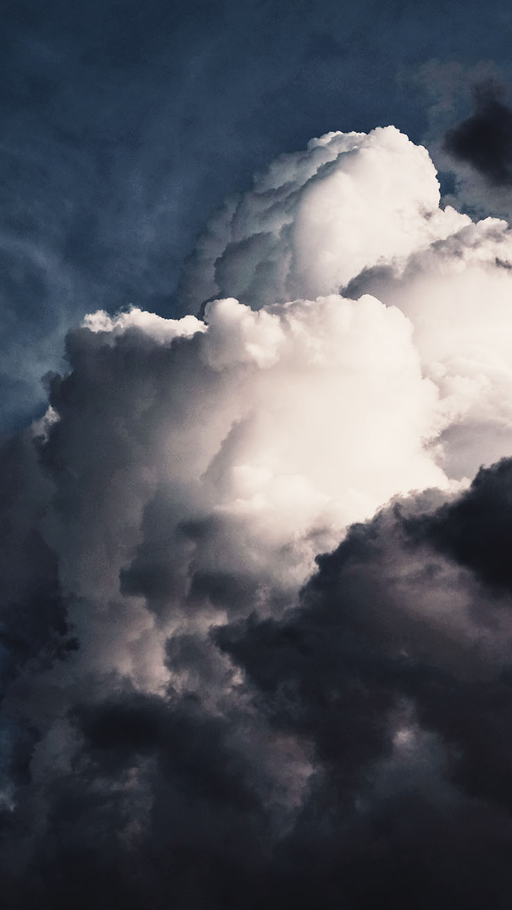 Fluffy Cloudy iPhone XR Wallpaper