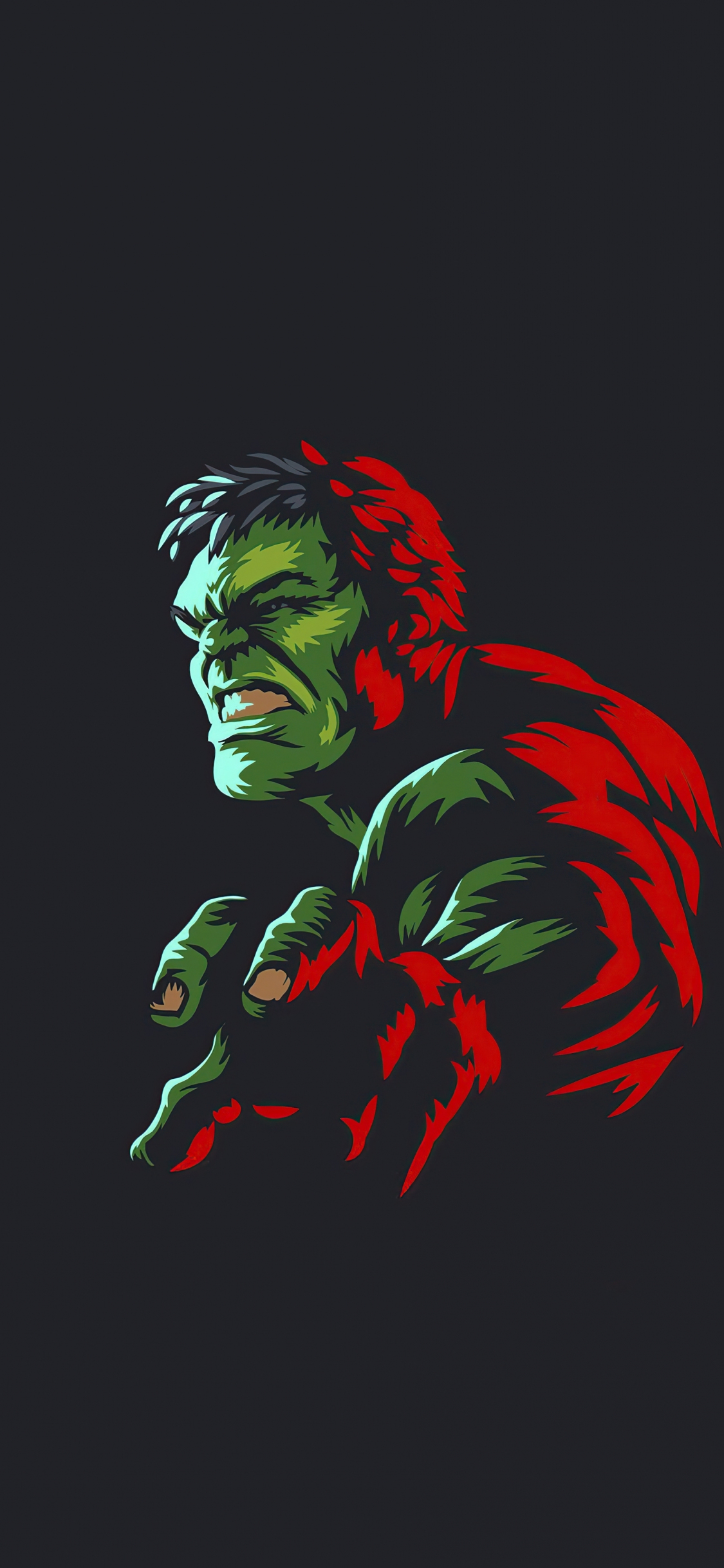 Download hulk, minimal art, marvel hero 1125x2436 wallpaper, iphone x, 1125x2436 HD image, background, 26114