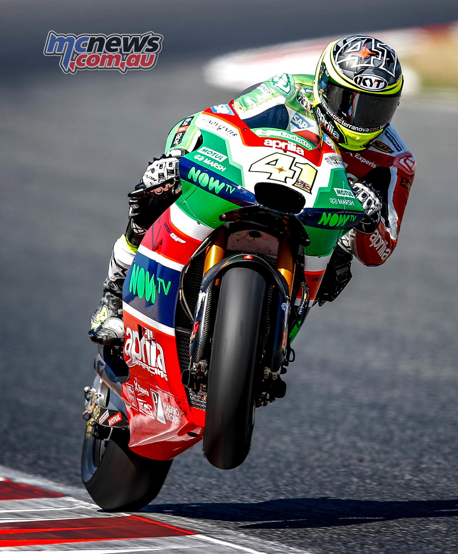 Aprilia test suspension changes and new electronics