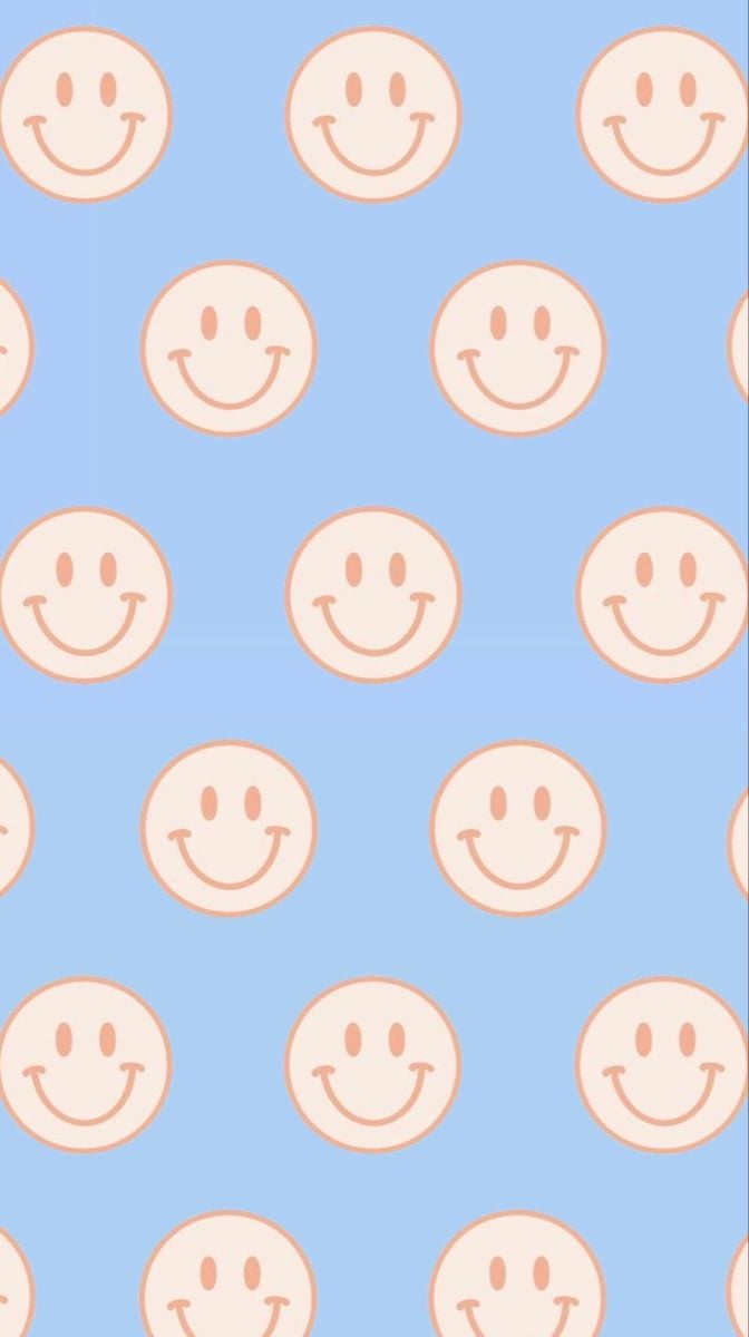 cute & simple smiley face iphone background ☻. Simple canvas paintings, Preppy wallpaper, Cow print wallpaper
