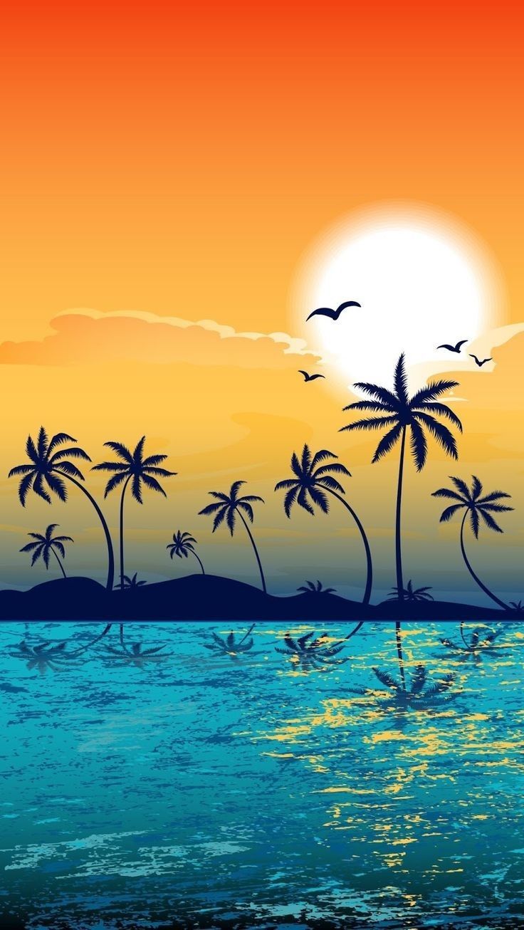 3D Wallpaper, HD Wallpaper, iPhone Wallpaper, Android Wallpaper, Wallpaper 4k en 2022. Fotos de fondo de pantalla, Ilustración de playa, Pintura de playa