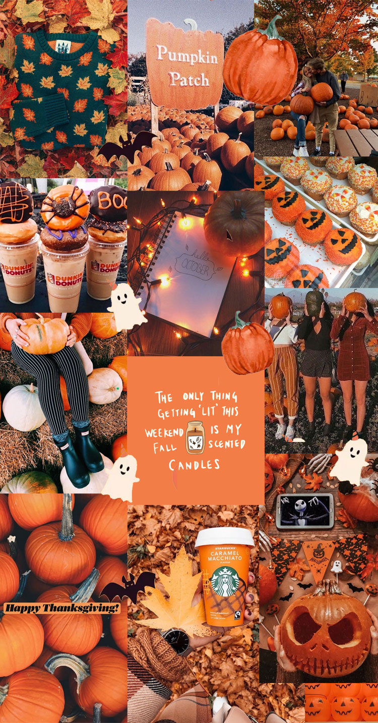 Autumn Collage Wallpaper, Hello October