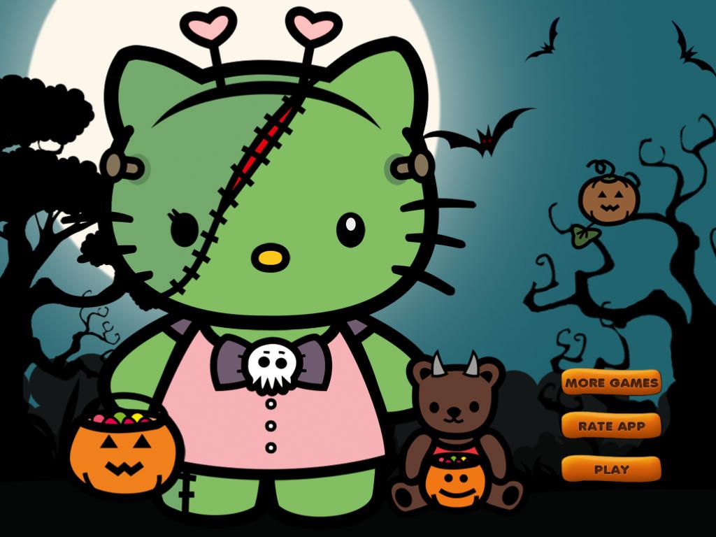 Hello Kitty edition. Halloween Dress Up. (Games). Hello kitty halloween wallpaper, Hello kitty halloween, Hello kitty background