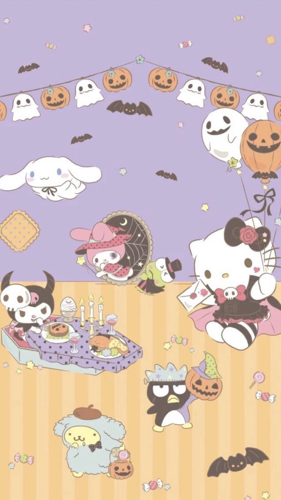 Download Sanrio Characters Halloween Party Wallpaper