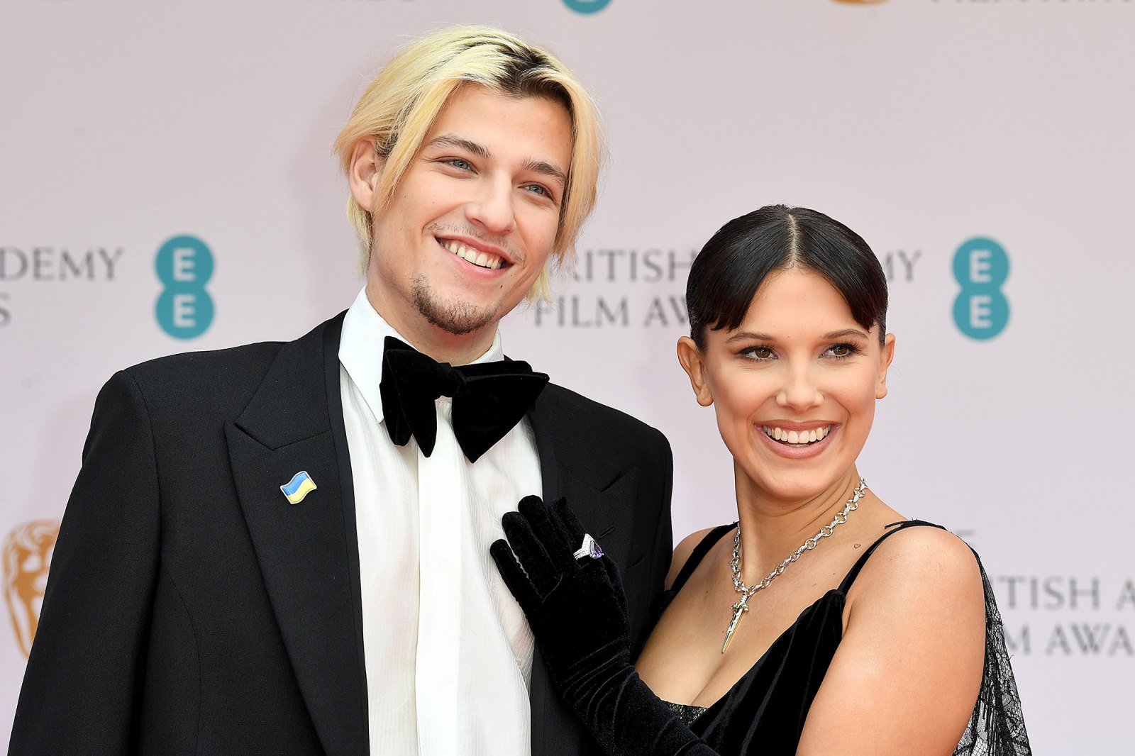 Millie Bobby Brown, Jake Bongiovi Hit the BAFTAs Red Carpet: Pics