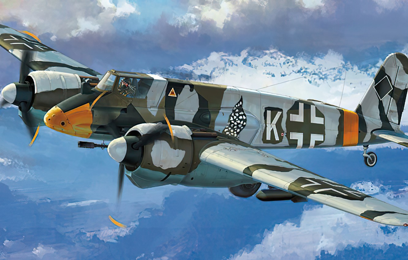 Wallpaper Art, Airplane, Aviation, Ww2, HS 129 Image For Desktop, Section авиация