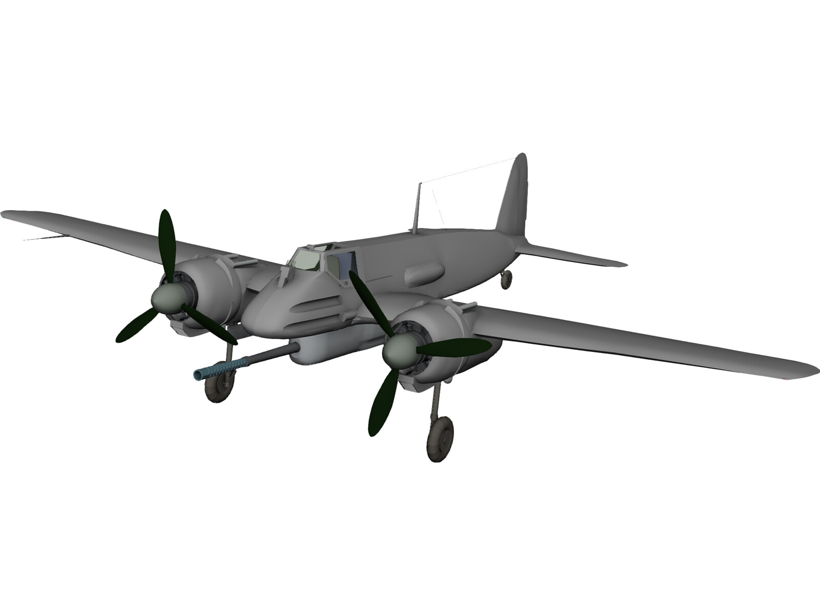 Henschel Hs 129 B 3D Model CAD Browser