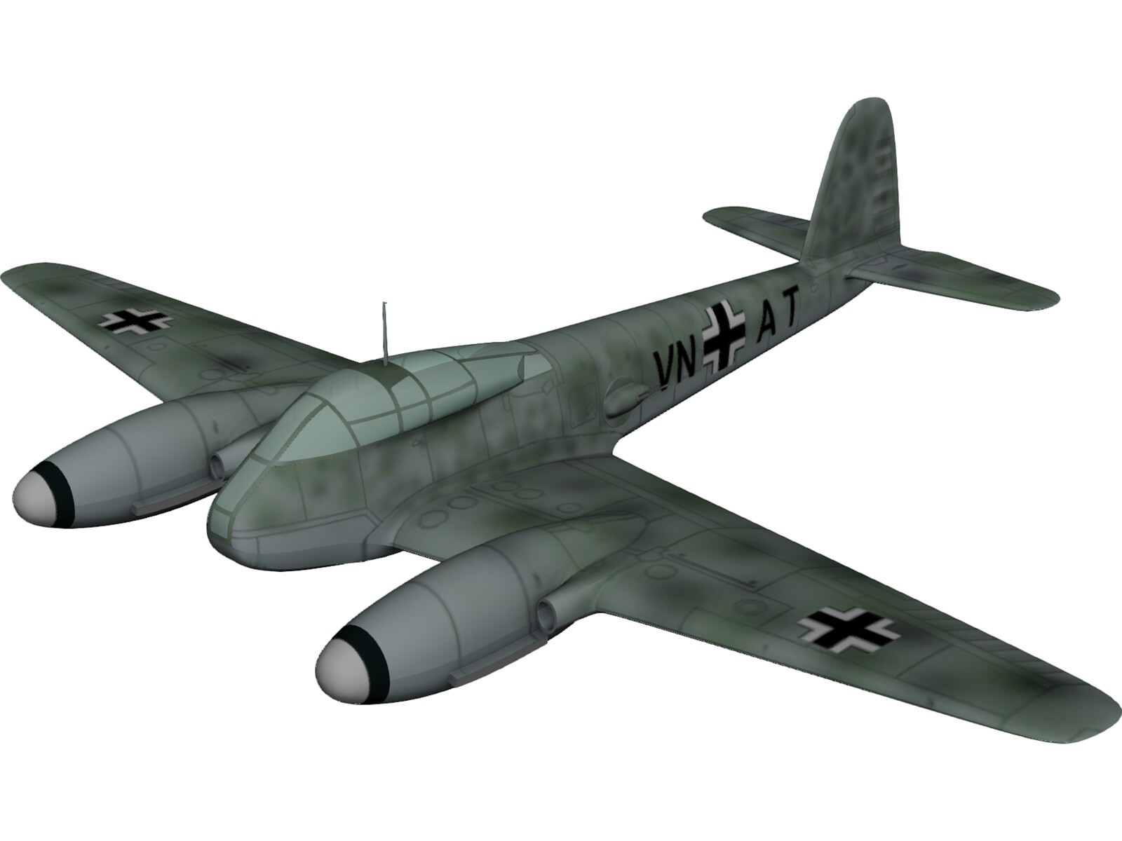 Messerschmitt Me 410 Hornisse (Hornet) 3D Model CAD Browser