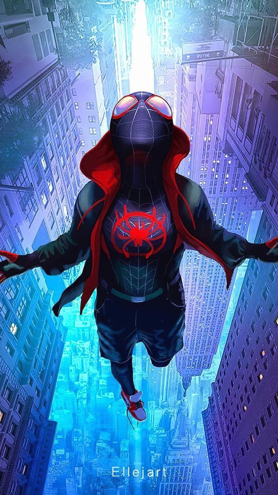 Artwork Spiderman Miles iPhone Wallpaper. Marvel spiderman art, Spiderman artwork, Marvel spiderman