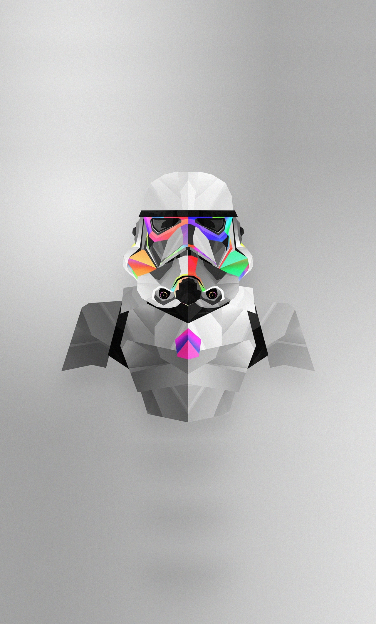 Download stormtrooper, abstract, star wars, colorful, minimal, art 1280x2120 wallpaper, iphone 6 plus, 1280x2120 HD image, background, 16984