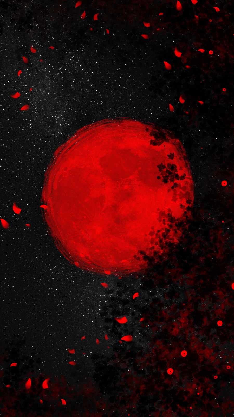 Red Moon Night Wallpaper, iPhone Wallpaper