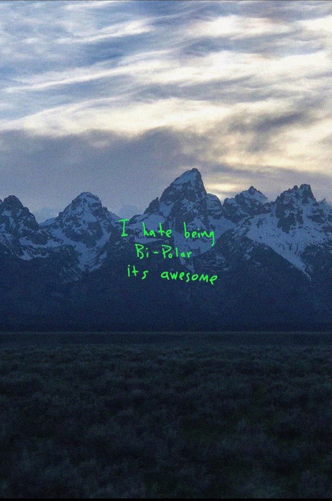 Kanye West 'Bipolar' Poster by Klaksy ┃ Limited Fire