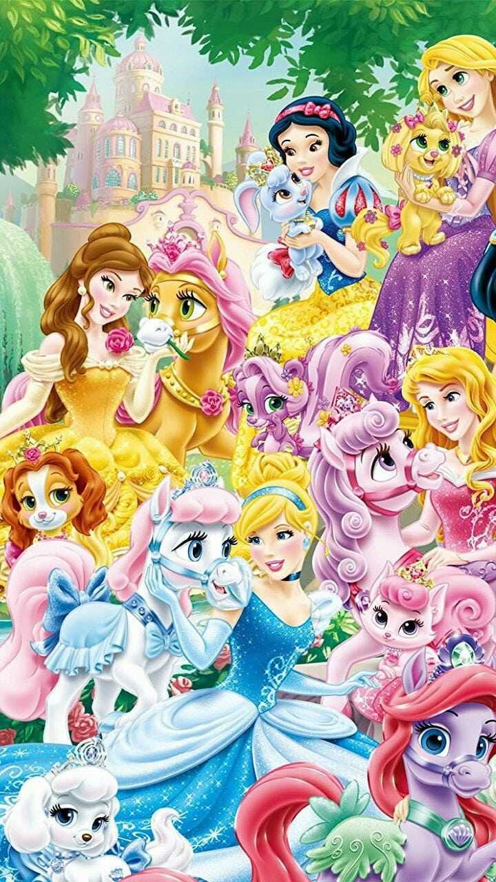 Disney Princess Wallpaper Discover more Anime, Beautiful, Cartoon, Disney, Disney Princess wall. Disney princess wallpaper, Princess cartoon, Disney princess pets