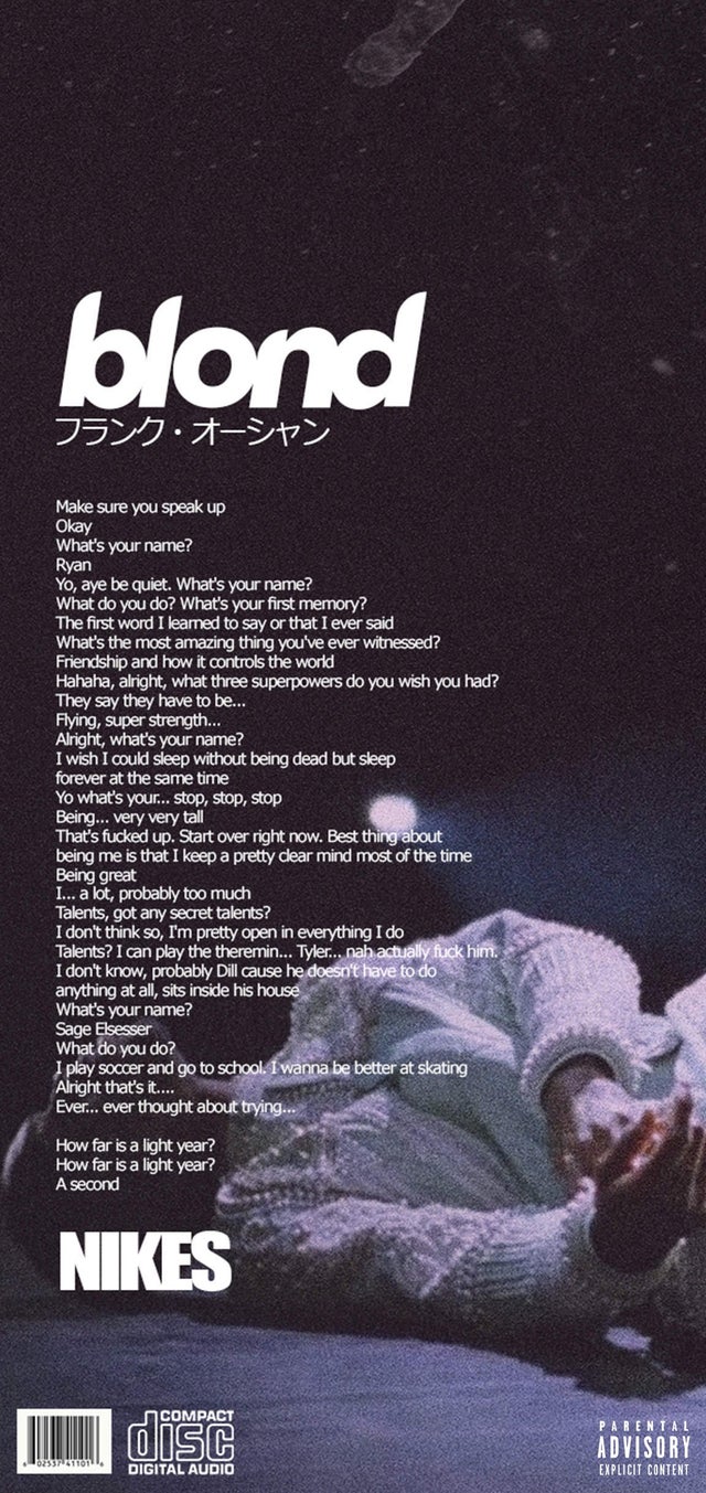 Made my Blonde Poster designs into wallpaper for iPhone X (Plus more sized in comments!) after people showed so much love for them! :) Enjoy!