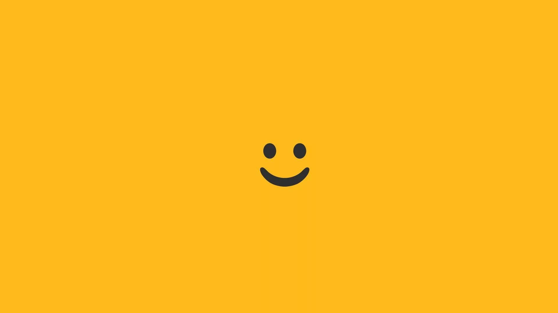 Download Minimalist Yellow Smile Wallpaper